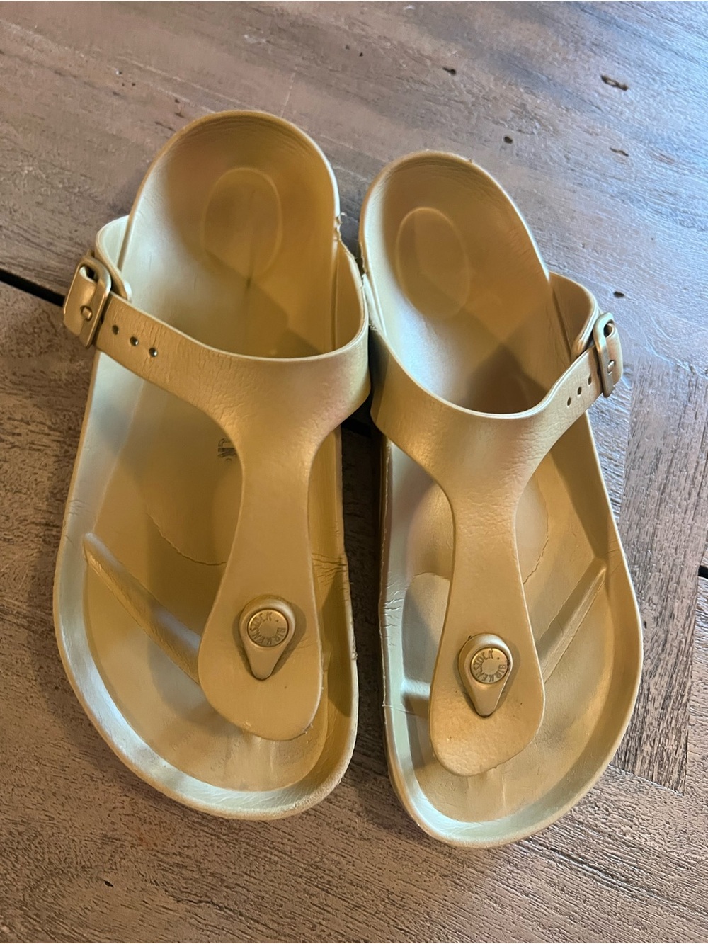Birkenstock Gold EVA Size 40 Women's 9-9.5 Comfort Casual Sandles
